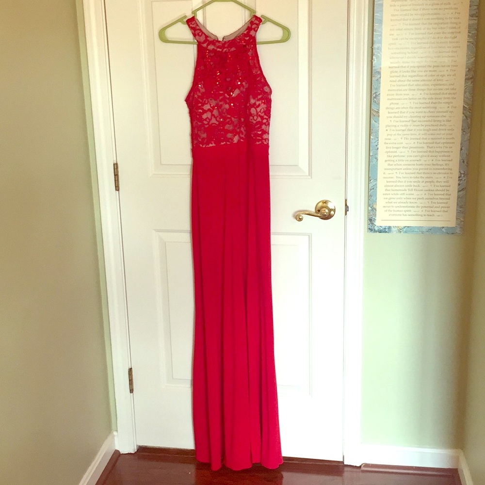 Red prom or evening dress!